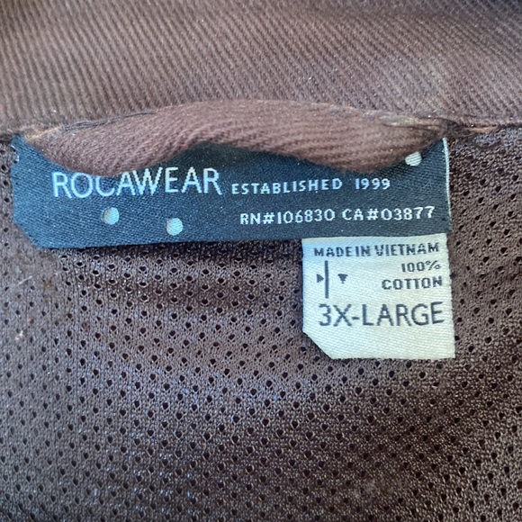 Vintage Rocawear choclate brown denim jacket.3XL - Picture 2 of 7
